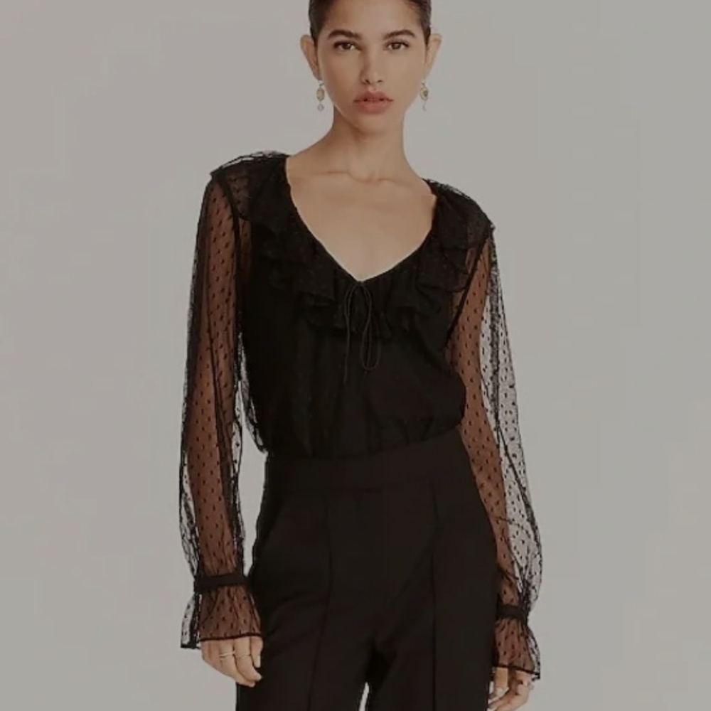 NWT) J.crew size Small tulle long sleeve